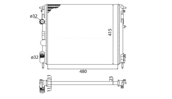 MAGNETI MARELLI Radiaator,mootorijahutus 350213103503